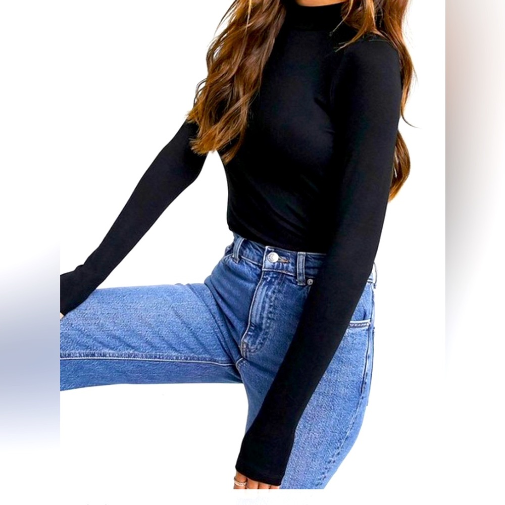 Choker Neck Long Sleeve Bodysuit